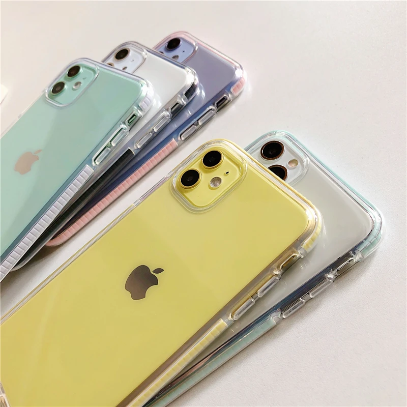 Мягкий противоударный чехол для iPhone 11 PRO Max чехлы телефонов прозрачный