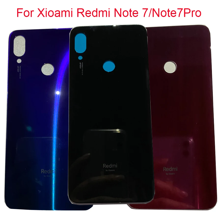 Новый чехол для аккумулятора Xiaomi Redmi note 7 Задняя стеклянная панель Корпус задней