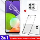 Гидрогелевая пленка 3 в 1 для Samsung A22, чехол для Galaxy A22, A12, Nacho A42, зеркальная защитная пленка для объектива камеры 22, 12, не стекло