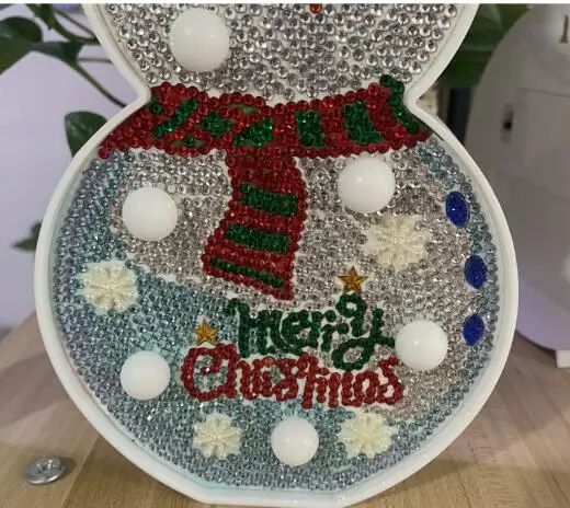 Лампа светодиодный diy Алмазная картина ночник Рождественская елка Снеговик вышивка крестиком специальная форма свадебные украшения