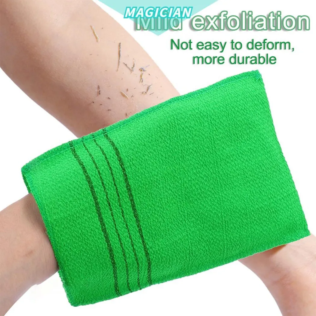 

10Pcs Double-sided Towel Exfoliating Bath Washcloth Body Scrub Shower Towel Portable For Adults Coarse Grain Towel