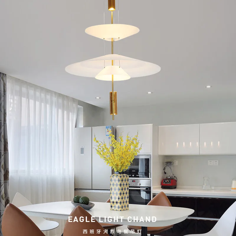 Luces colgantes acrílicas de estilo nórdico para restaurante, luz del águila para salón, dormitorio, galería y cafetería