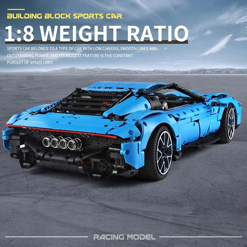 Новый высокотехнологичный конструктор MOC для Chevrolet Corvettes Grand Sport Il Toro Azzurro модель