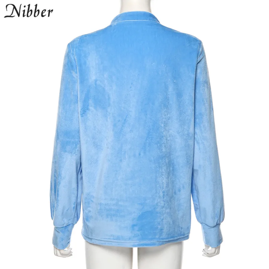 NIBBER осень зима Harajuku принт фланель Свободный Топ для женщин t-shirt2019street повседневное Высокое Качество уличная одежда пуловер тройники