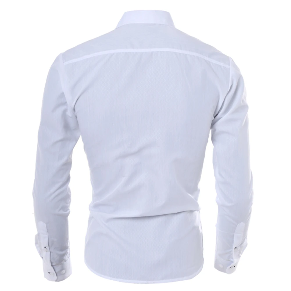 Мужская модная однотонная модель с отложным воротником и длинным