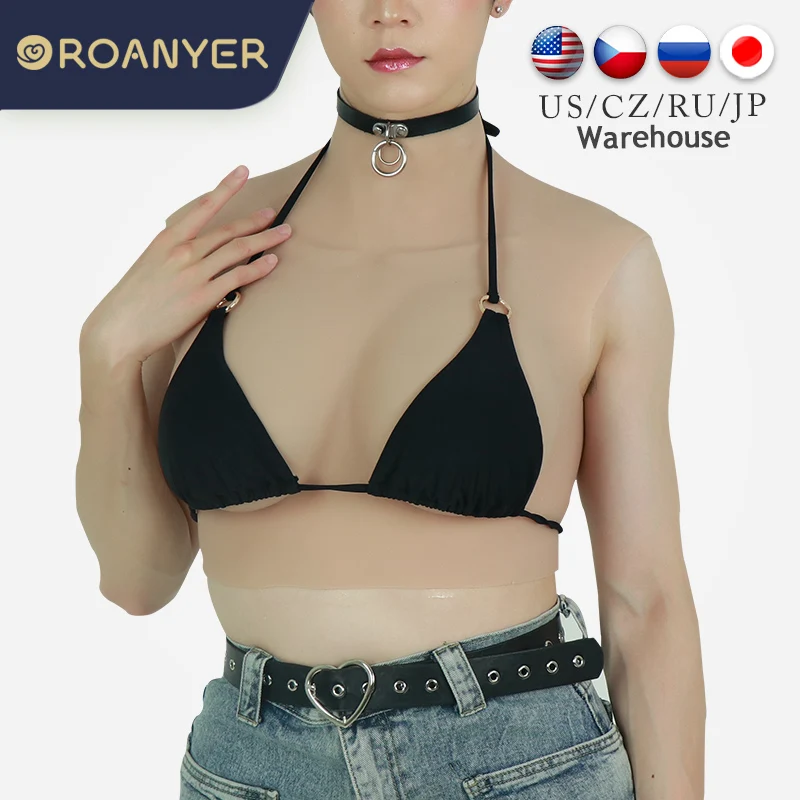 

Roanyer Crossdresser Large C Cup Silicone Fake Boobs Huge Breast Forms Realistic large Breast For Crossdressing Cosplay shemale