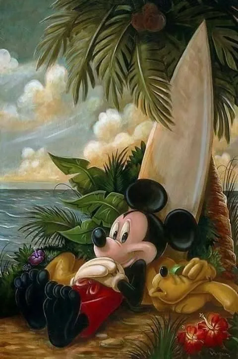 Алмазная живопись 5D своими руками мультфильм Дисней Микки полный квадрат