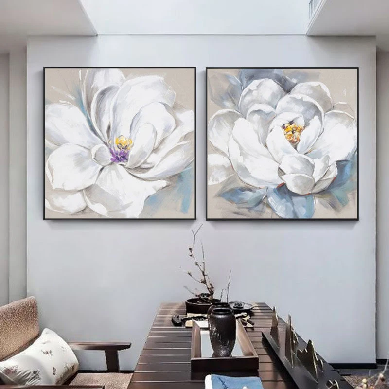 

100% Handpainted Modern Abstract Flower Oil Painting On Canvas Art Gift Home Decoration Living Room Wall Art Frameless Picture