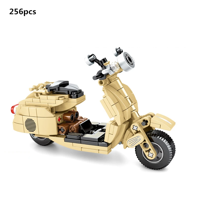 Классическая модель мотоцикла Vespas набор строительных блоков высокие технологии