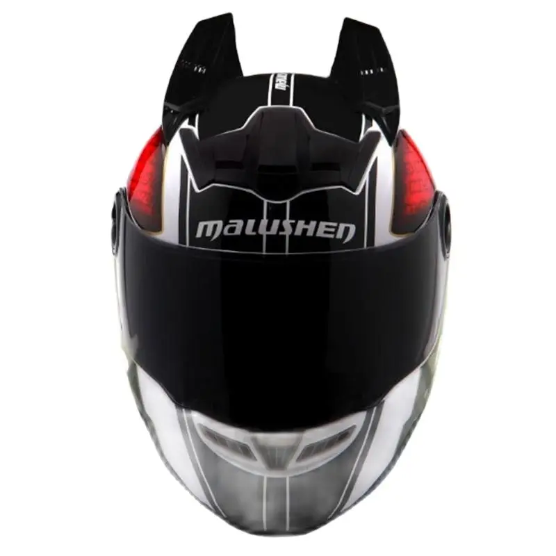 Всесезонный мотоциклетный шлем с рогами новый дизайн MALUSHEN полнолицевой