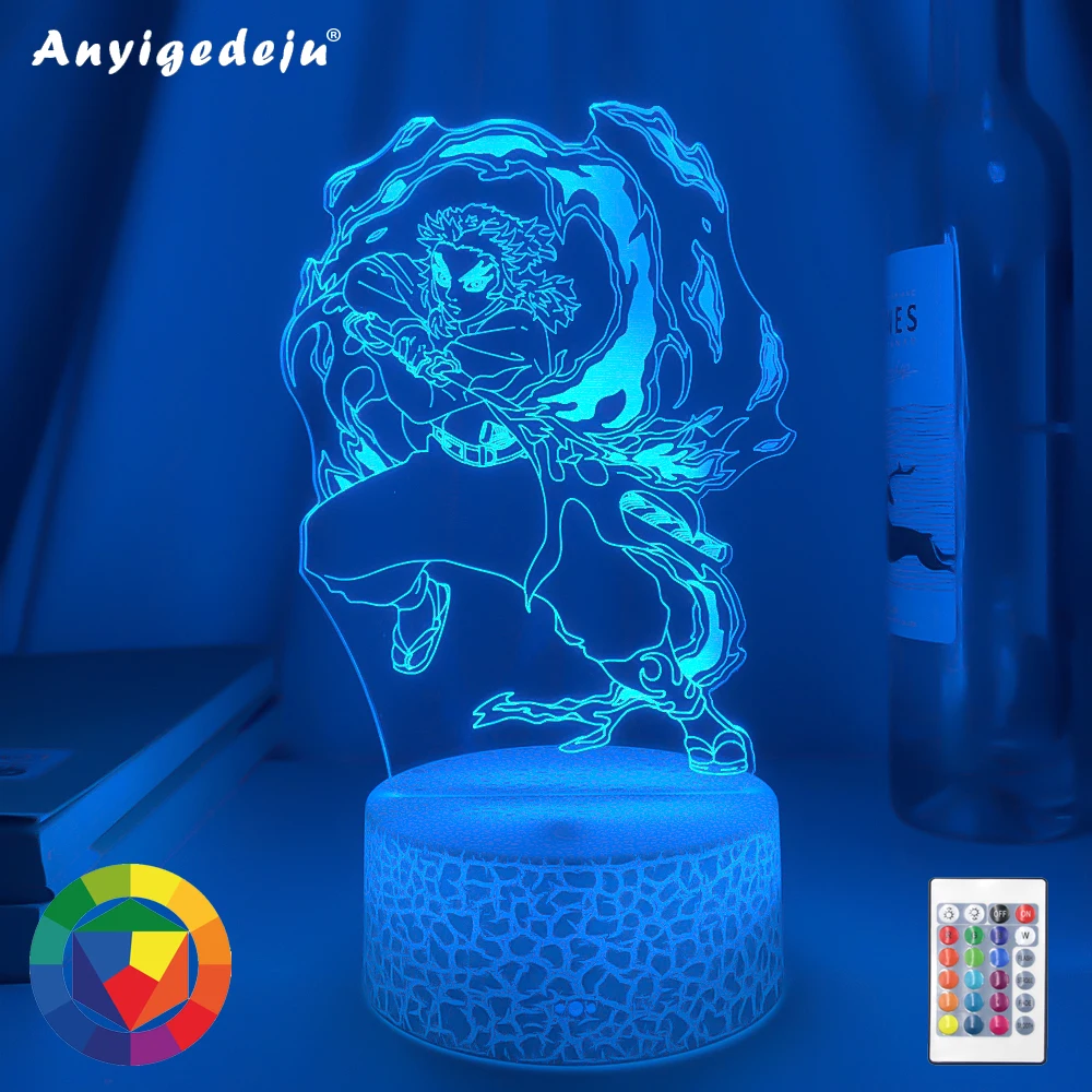 Светильник 3d из аниме рассекающий демонов лампа для спальни ночсветильник