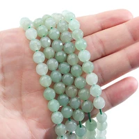 wholesale natural green aventurine jades round loose stone beads for jewelry making 15 strand 810mm diy bracelets necklace