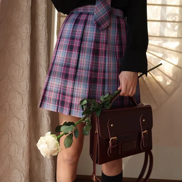 

2021 New Youth Fashion Pleated Skirt Women's Purple Black Gothic Pleated Skirt Summer High Waist Cute Sexy Mini Pleated Skirt