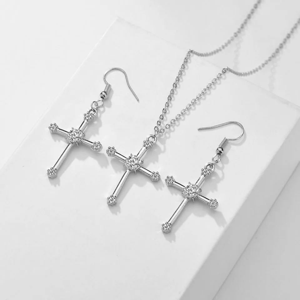 Новые оптовые женские элегантные крест ожерелье s& подвески Высокое качество ручной работы ожерелье для женщин модные ювелирные изделия подарки на день рождения