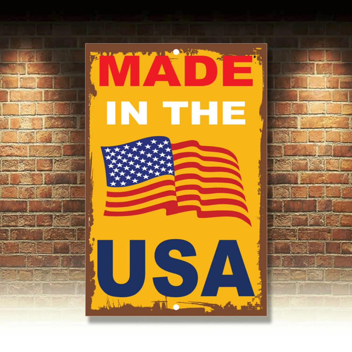 

Made In The Usa style 1 Novelty Funny Metal Sign 8 in x 12 in