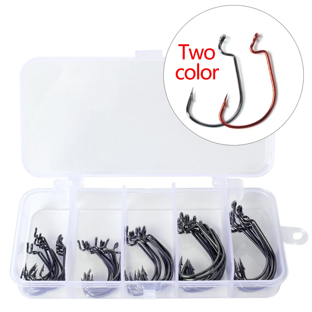 

50pcs Jig Mold Hooks Carbon Steel Fishing Hook Bass Big Crank Carp Hook Barbed Soft Bait Lure Feeder For Fishing Pesca Fishhook