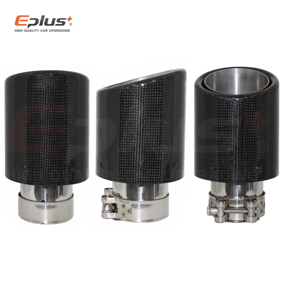 Автомобильная Глянцевая выхлопная система из углеродного волокна глушитель