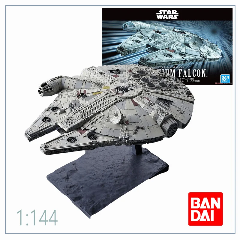 

Bandai Star Wars Anime Figures 1/144 Millennium Falcon The Rise of Skywalker Assembly Collection Model Toys Birthday Gift
