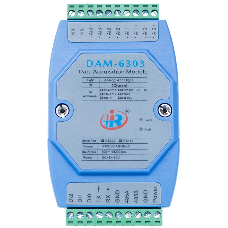 

New DAM6303 mixed analog digital input data acquisition module Modbus voltage current converter