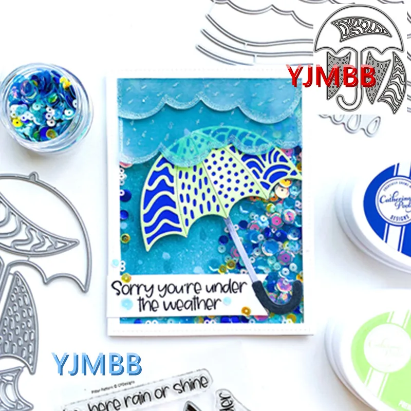 

YJMBB 2021 New Beautiful Colorful Umbrella Metal Cutting Dies Scrapbook Album Paper DIY Card Craft Embossing Die Cutting