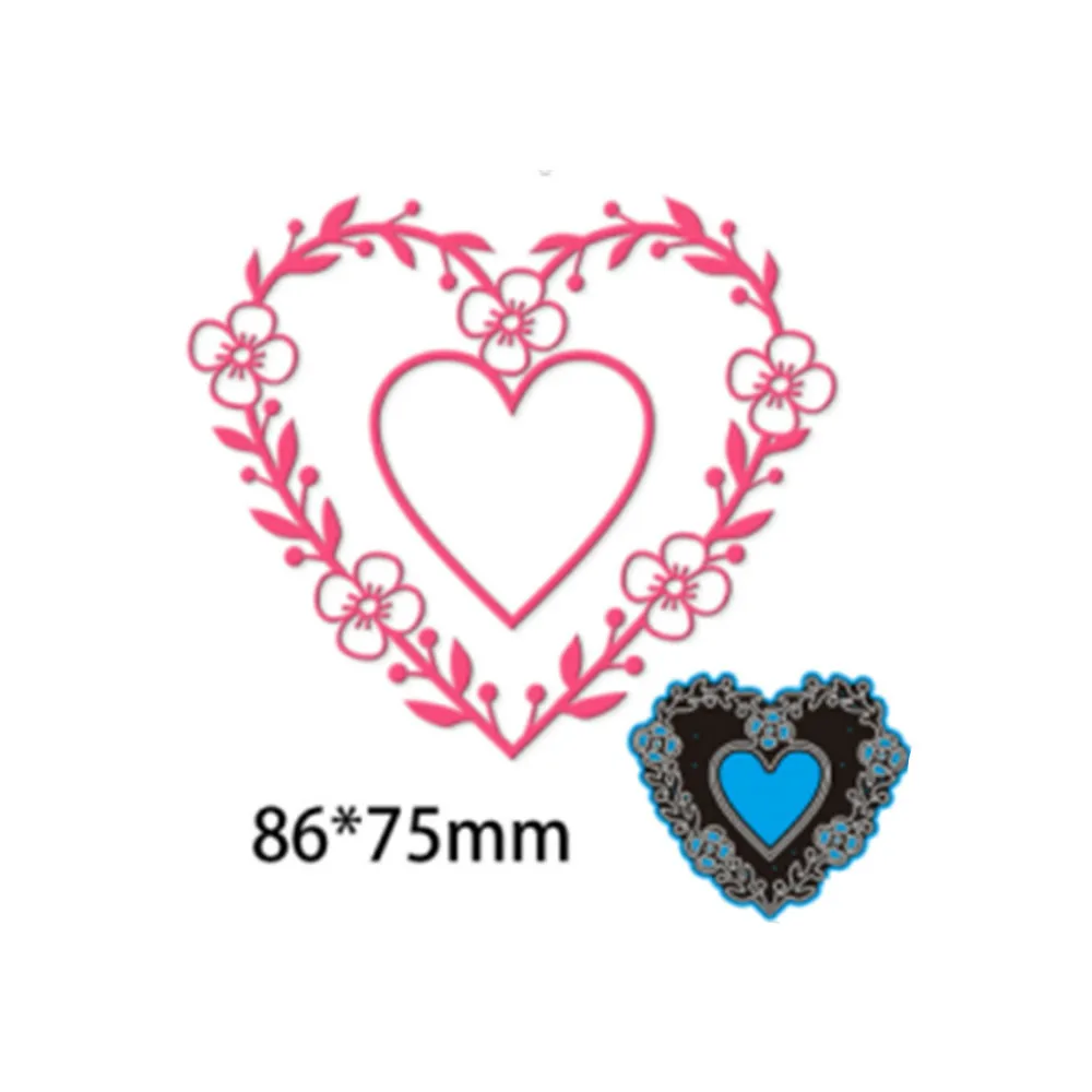 

Love Heart Flower Metal Cutting Dies Scrapbooking Craft Stamps Cutdie Embossing Card Make Stencil