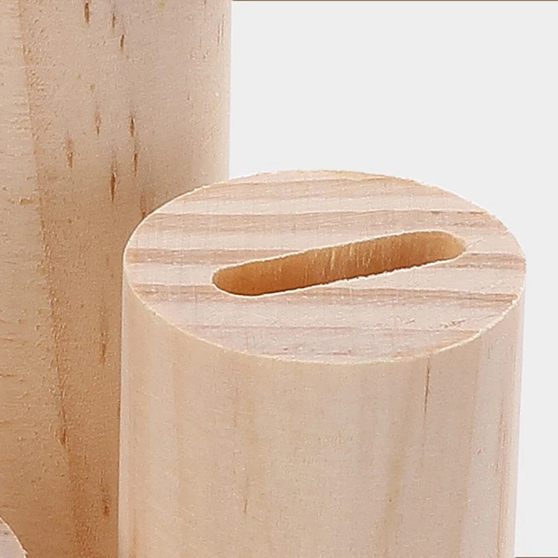 

7 Pcs Wooden Ring Jewelry Display Rack Organizer Stand Cone Shape Holder Ring Display Stand Rack Showcase