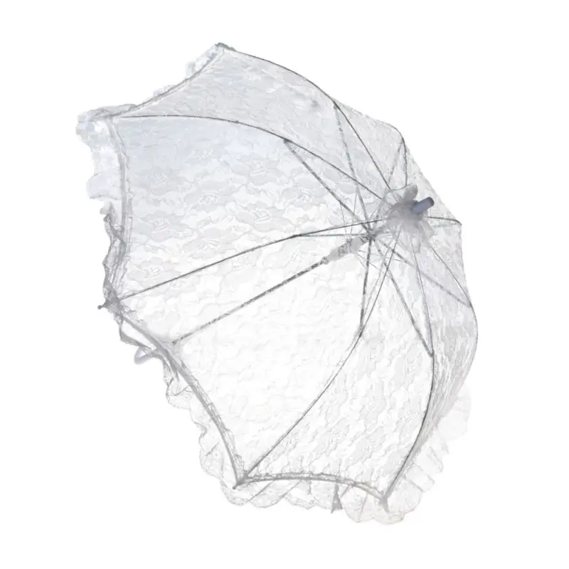 White Lace Wedding Bridal Umbrella Parasol Props Ladies Costume Fancy Dress Accessories | Дом и сад