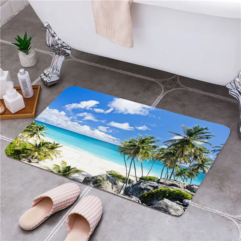 Кокосовое дерево входная дверь коврик дверной нескользящий для ног домашний