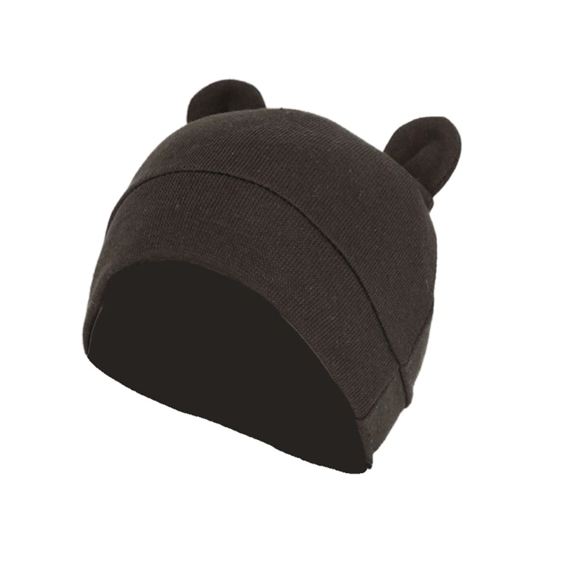 

Cute Ears Baby Hat Solid Color Beanie Newborn Infants Autumn Winter Bonnet P31B