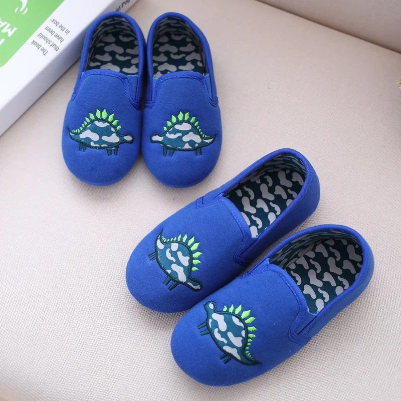 Осенне-зимние домашние тапочки для мальчиков из хлопчатобумажной ткани детские