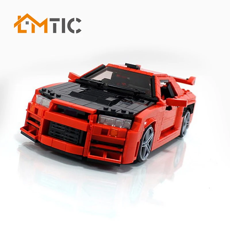 Конструктор MOC 29377 NissanSkyline GTR R34 гоночный автомобиль суперкар Детский конструктор