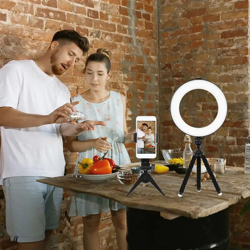 

1 set of Live Streaming Fill Light Desktop Selfie Ring Light Circle Shape Light