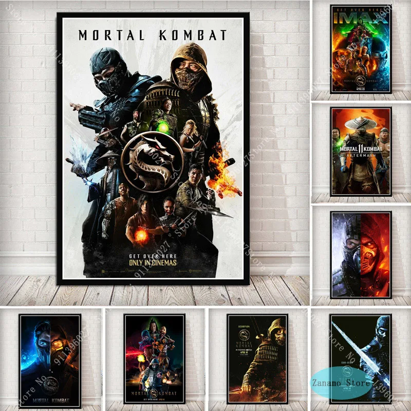 ZT519 горячий Mortal Kombat Game видео фильм 2021 постер HD принты картины маслом холст