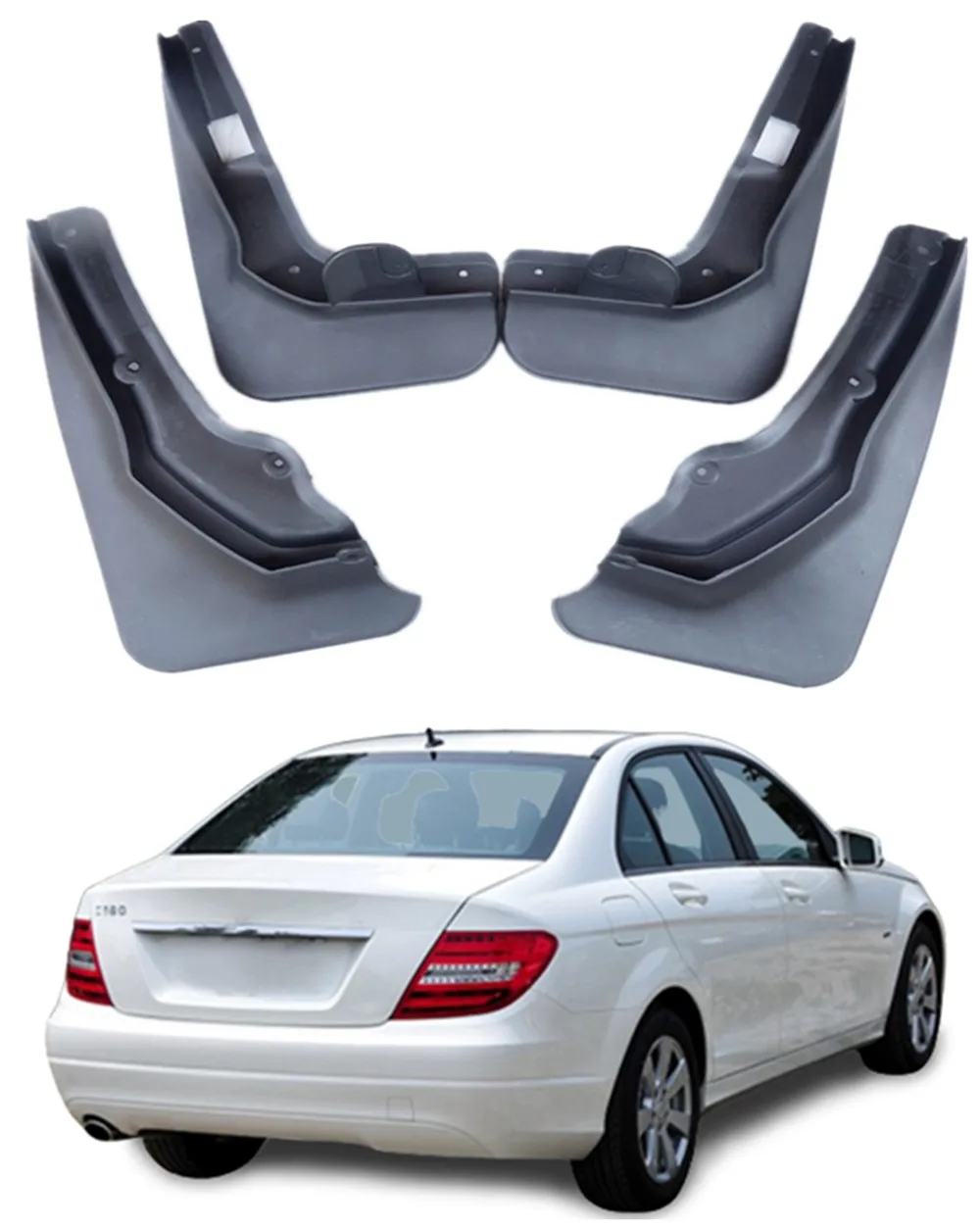 4 шт. автомобильные аксессуары для Mercedes Benz c класс W204 Брызговики автостайлинг в 2011