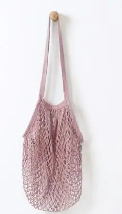 Eco shopping bag Многоразовый сетчатый мешок из хлопка струнный Органайзер хлопковая Сетчатая Сумка для покупок для продуктовых покупок пляжная сумка для хранения фруктов и овощей - Цвет: Eco shopping bag