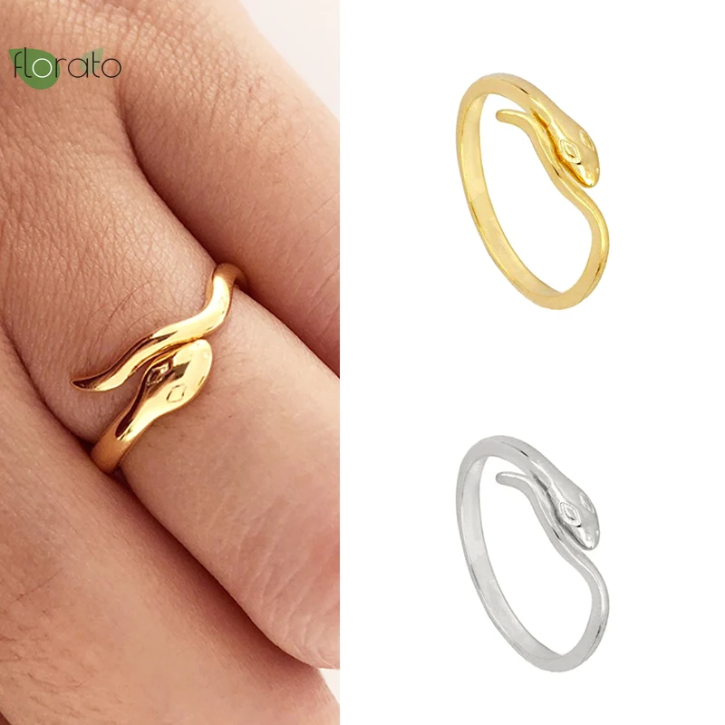 

1PC 24k Gold-Plated/Silver Open Women Long Thin Ring Minimalist Retro Finger Rings Unisex Stackable Rings Fashion Small Jewelry
