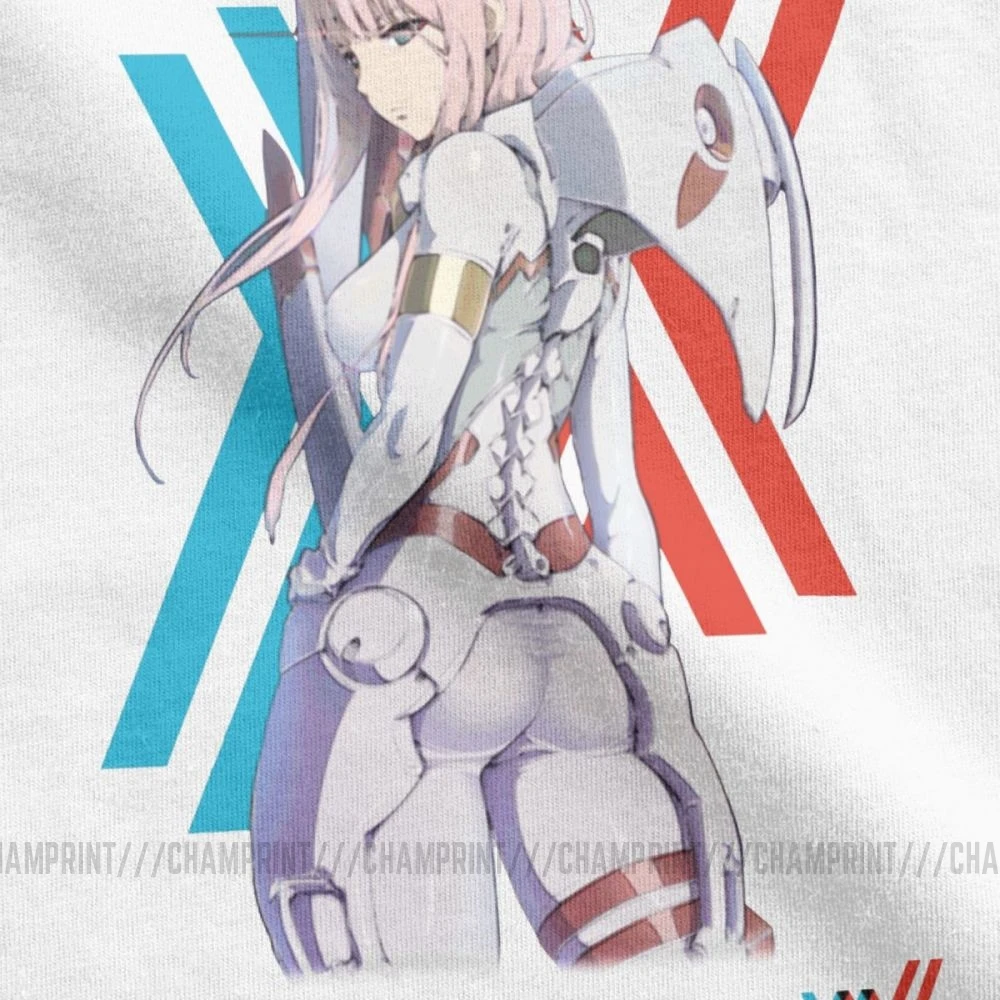 Футболка Гая в Franxx 02 Костюм Пилота Zero Two Мужская футболка стильная из 100% хлопка с