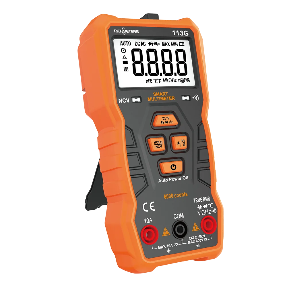 Цифровой мультиметр 113E/G профессиональный тестер с разрешением 6000 отсчетов NCV True