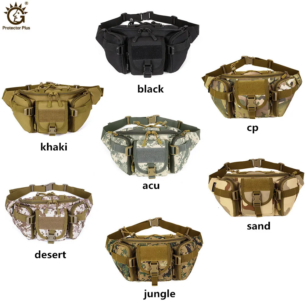 Многофункциональная тактическая поясная сумка военная камуфляжная двойного