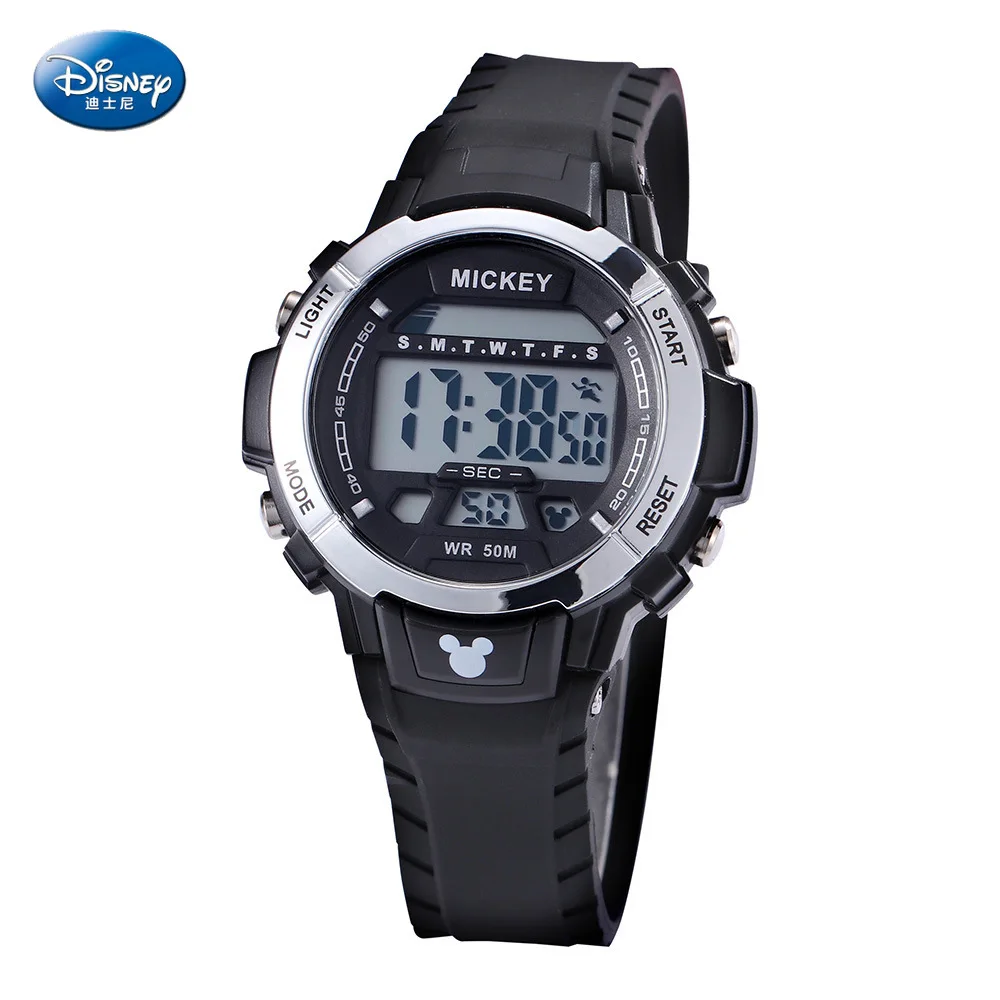 

Disney Children's digital Watch Waterproof Multifunction Sports Boys Watches Buckle 5Bar Water Resistant Week Display Plastic