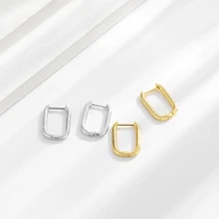 sipengjel fashion geometric oval small hoop earrings simple retro metal drop hoop earrings for women prevent allergy jewelry