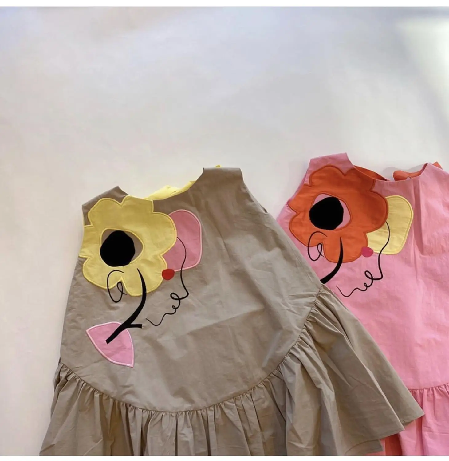 

Girls casual dresses toddler girl clothes chirstmas kids clothes summer new girl party dresses Flower embroidery dress ws1432