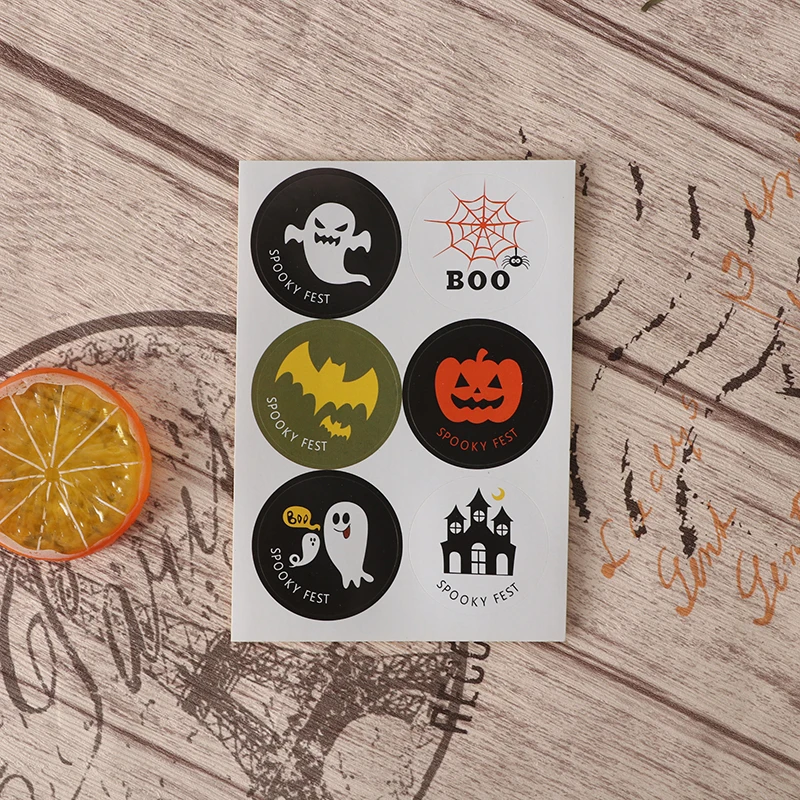 

New Year Decoration Halloween Pumpkin Seal Sticker Christmas Stickers Window Deer Christmas Tree Gift Decoration