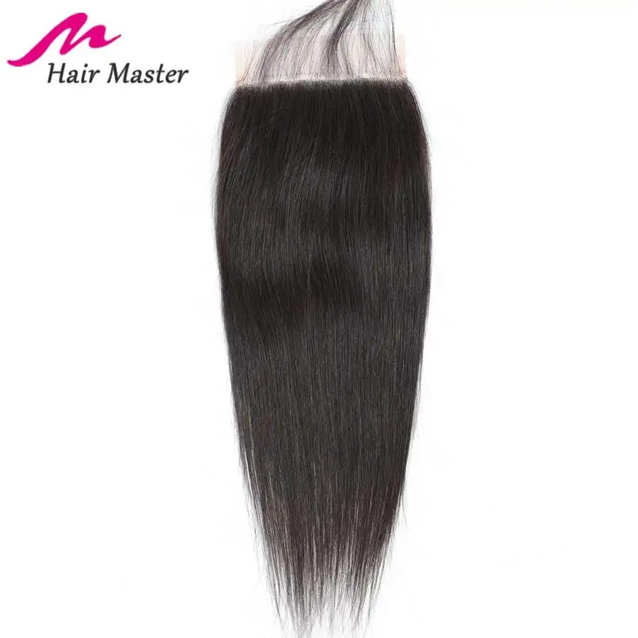 Волосы Master 5x5 закрытие бразильские прямые волосы Кружева Закрытие Remy