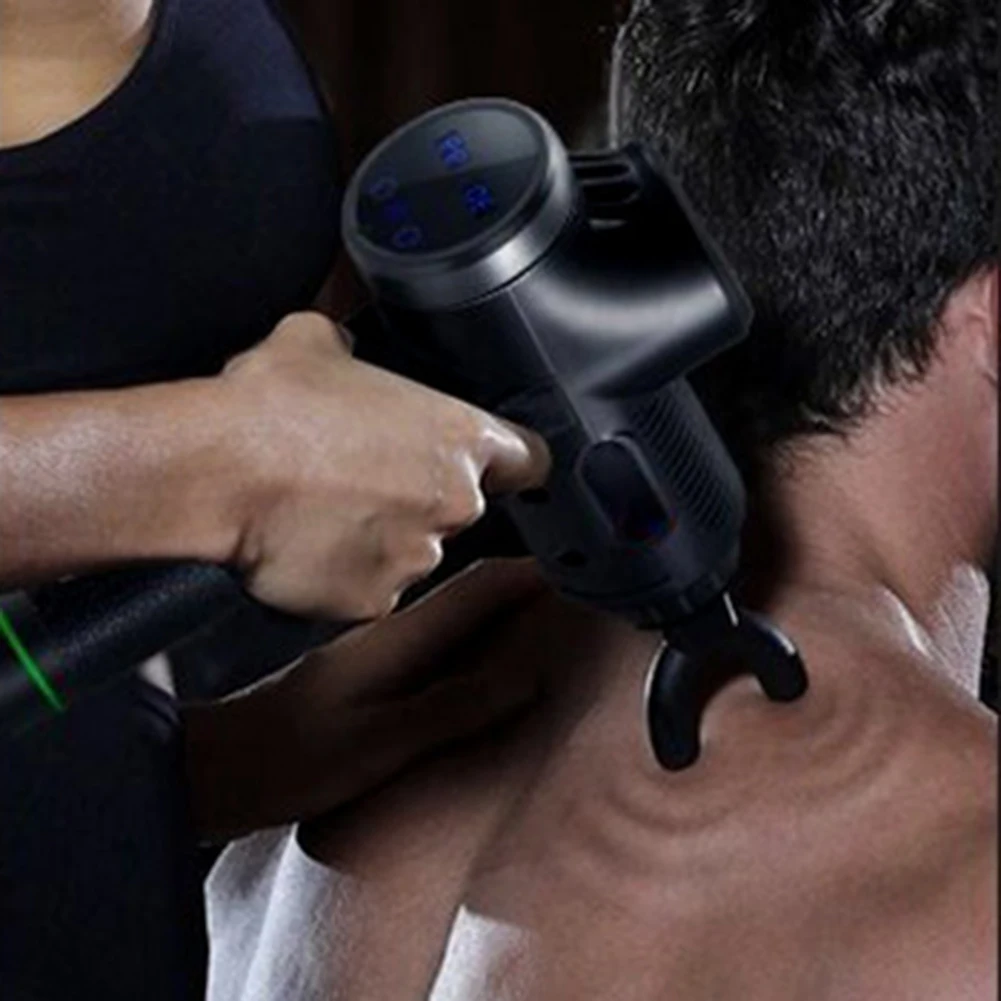

Back Arm Body Care Massage Tool 30 Speeds Fascia Gun Electric Body Massager US Plug Sports Full Body Muscle Massager