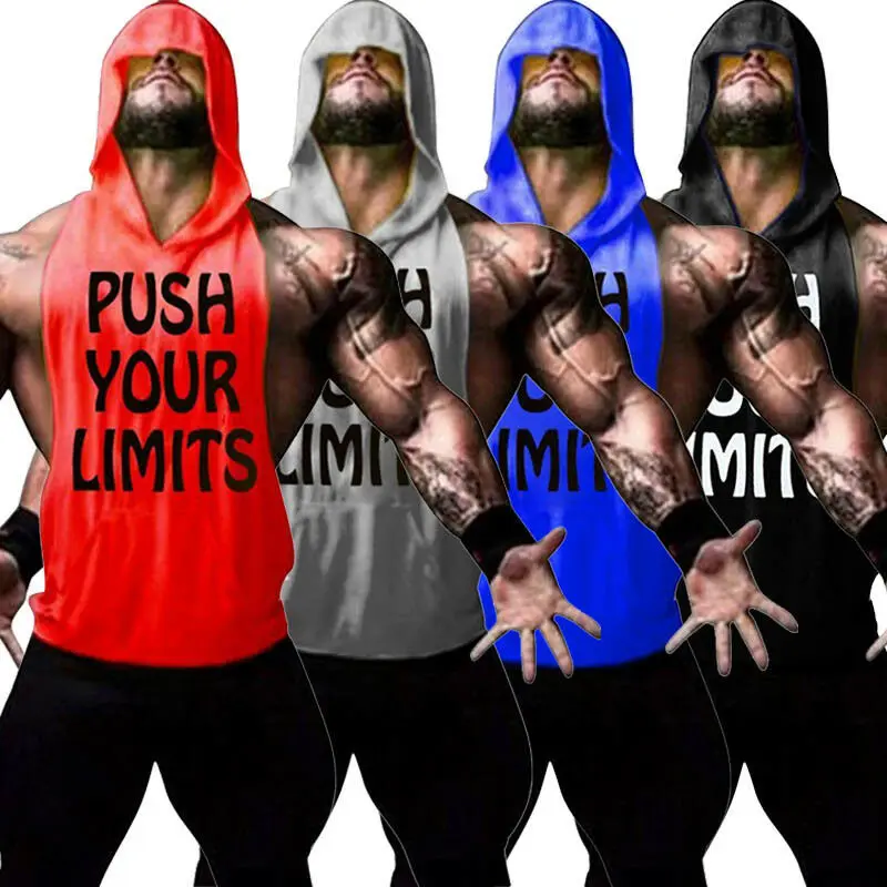 2020 Модные мужские хлопковые топы без рукавов для занятий спортом бодибилдингом и