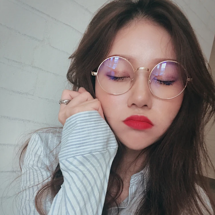 Модная дизайнерская Ретро маленькая круглая оправа для очков Женская корейская