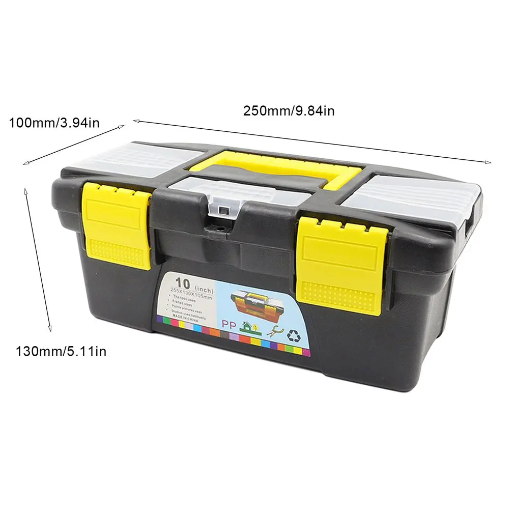 

10 Inch Multifunctional Instrument Parts Hardware Tool Storage Box ABS Plastic Toolbox Electrician Box