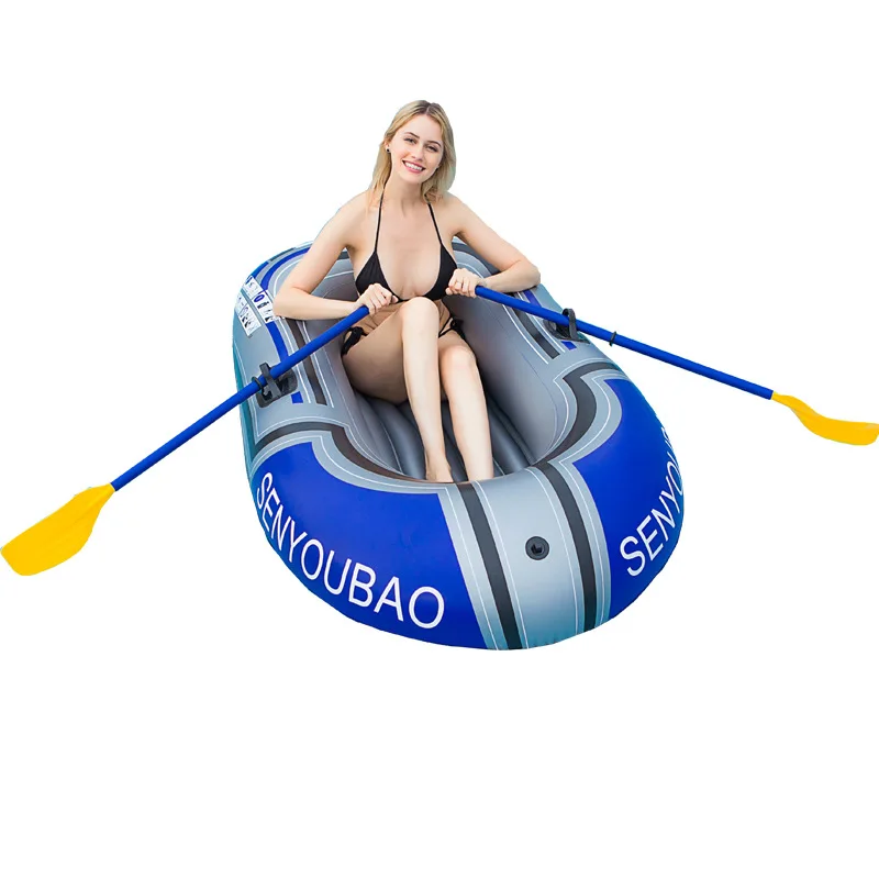 

One Person Inflatable Kayak Boat for Fishing Canoe Boat PVC Rowing 100kg Load Women Water Sports Boats No Paddle