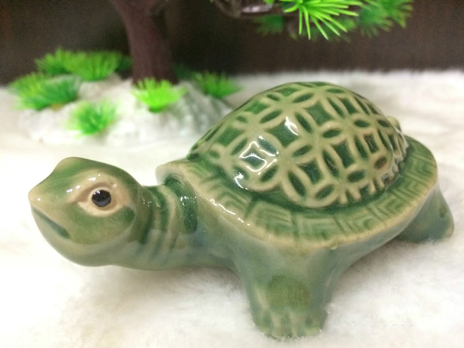 Керамическая черепаха аквариум фэн шуй керамические изделия интерьер животные